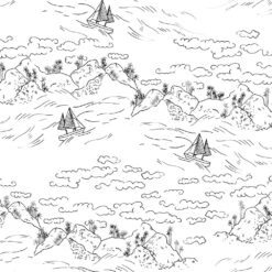 Ocean Toile Wallpaper(Ocean Toile Wallpaper D Ad648)