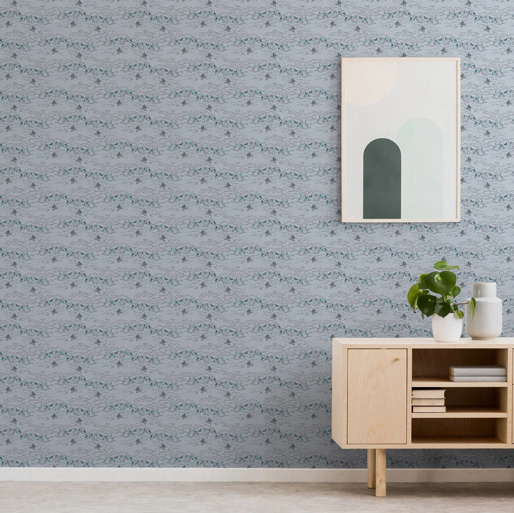 Ocean Toile Wallpaper(Ocean toile wallpaper d ad648) Ocean Toile Wallpaper(Ocean Toile Wallpaper D Ad648) -Astek | Home Sales AD648 2 ocean toile SKIFF install