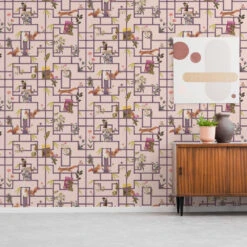 Squirrels, Nuts, And Zippers | Peel & Stick Wallpaper(Squirrels Nuts And Zippers Peel Stick Wallpaper D Psaa104)