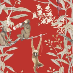 Drunk Monkeys | Peel & Stick Wallpaper(Drunk Monkeys Peel Stick Wallpaper D Psaa106) -Astek | Home Sales PSAA106 4 drunk monkeys SANGRIA d7f5aaab b04a 4255 a55a b6d1c3b59dec