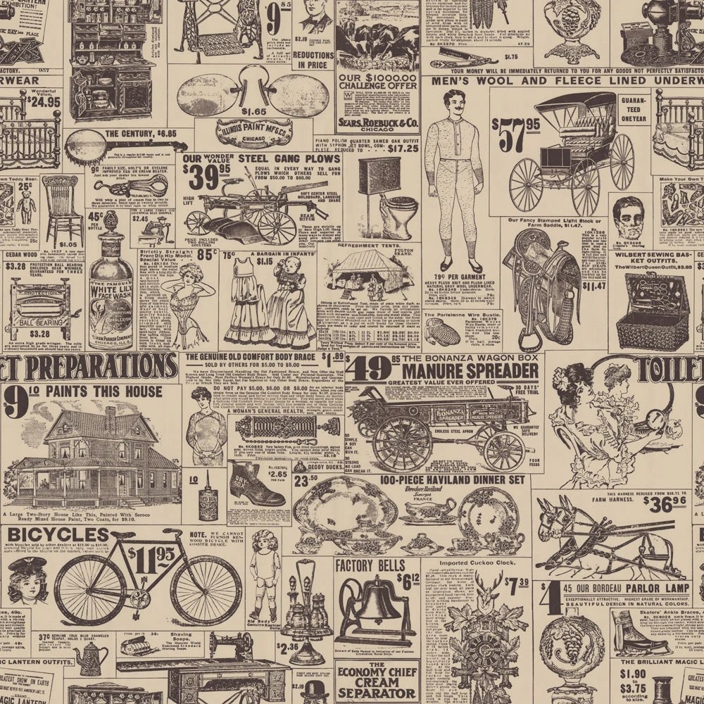 Old Ads | Peel & Stick Wallpaper(Old ads peel stick wallpaper d psav126) Old Ads | Peel & Stick Wallpaper(Old Ads Peel Stick Wallpaper D Psav126) -Astek | Home Sales PSAV126 old ads OLDADS