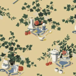 Ivy Tea Party | Peel & Stick Wallpaper(Ivy Tea Party Peel Stick Wallpaper D Psav311)